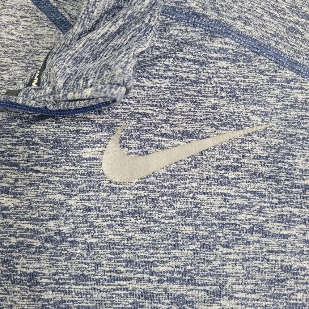 Nike Dri-FIT Pullover Mens XL Blue 1/4 Zip Long Sleeve Running Top Athletic